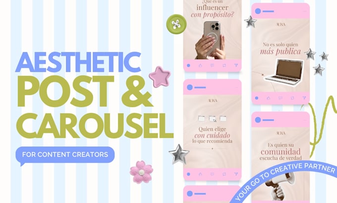 design posts and carousels for content creators