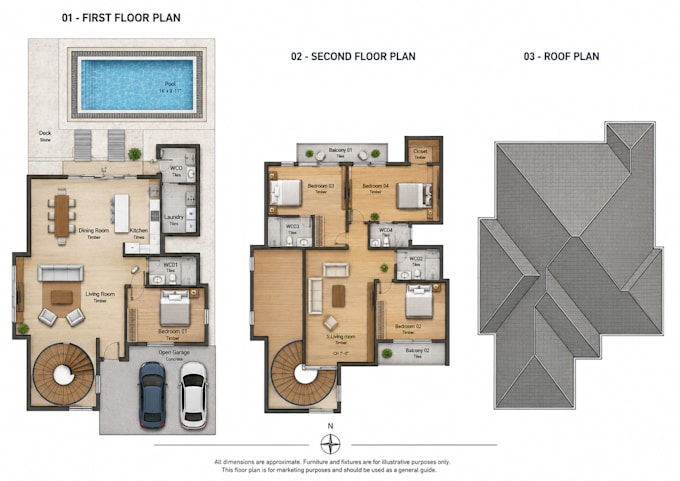 create a 2d color floor plan for your real estate listing