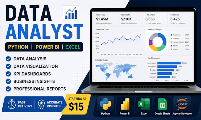 analyze, clean and visualize your data using python