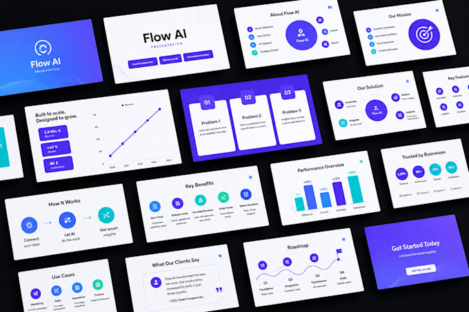 create a professional investor pitch deck presentation