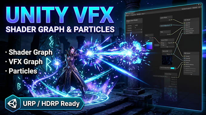 create unity vfx using particle system, shader graph, and vfx graph