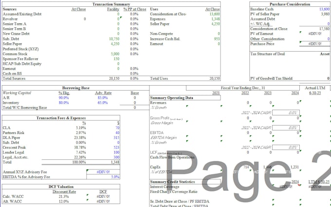 do financial modeling and consulting