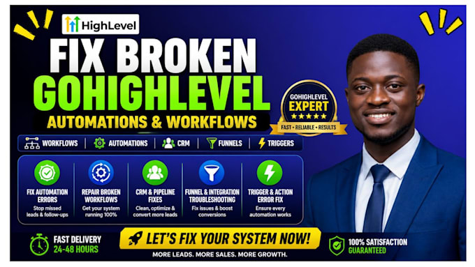 fix gohighlevel automations, workflows and CRM errors
