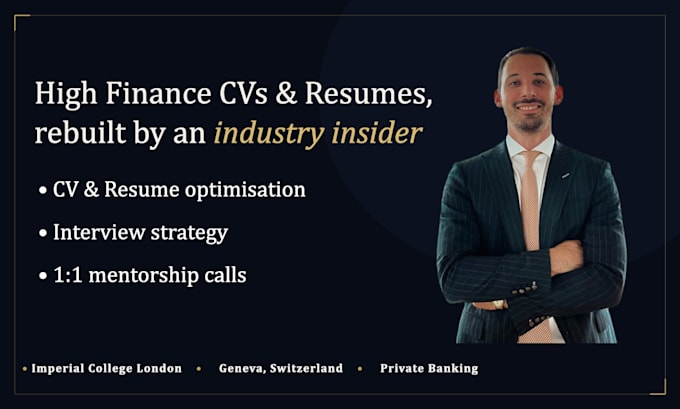 transform your finance CV, resume, and cover letter into a top3 application