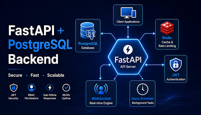 develop a fastapi backend api with postgre sql and jwt auth