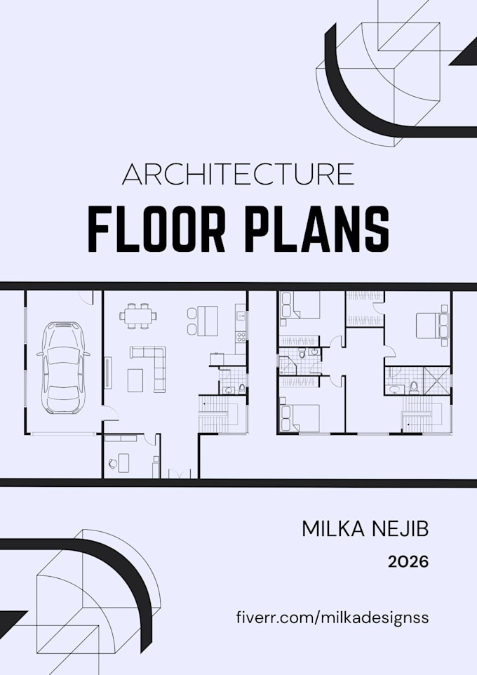 create professional autocad 2d floor plans and civil engineering drawings