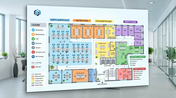 design infographic map, custom map, strategy map, office map and analytics map