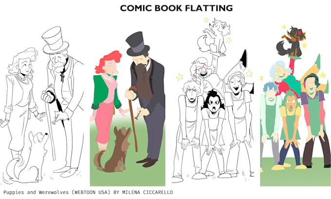 do professional comic book flatting