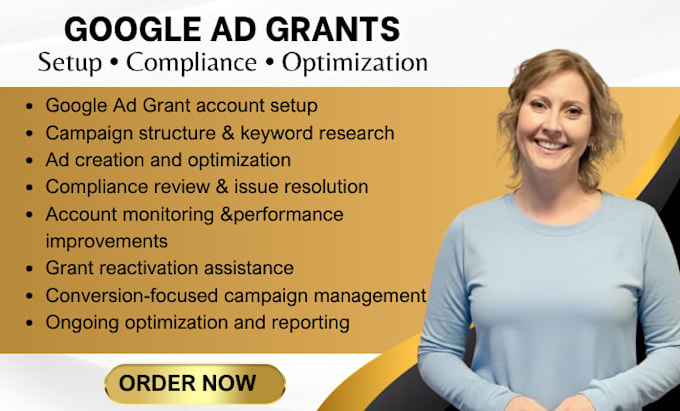 setup and optimize google ad grants for nonprofits manage PPC campaign
