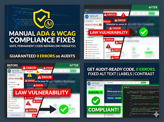 fix ada compliance and wcag errors manually