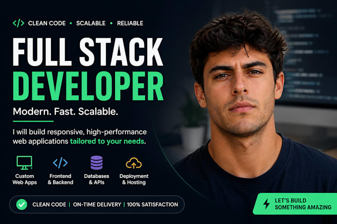 develop a full stack web application, custom software, saas, API, and dashboard