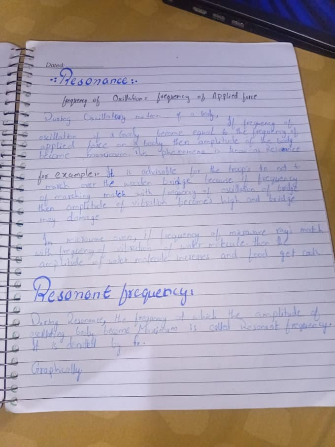 do hand written notes