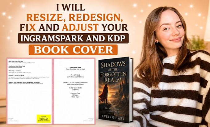 adjust and resize your book cover for ingramspark print ready