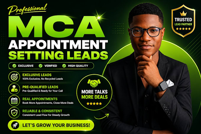 provide appointment setting mca leads, real time leads
