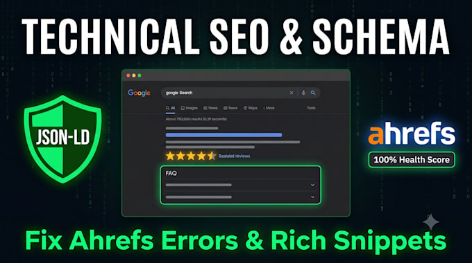 fix technical SEO errors and add schema markup to your site