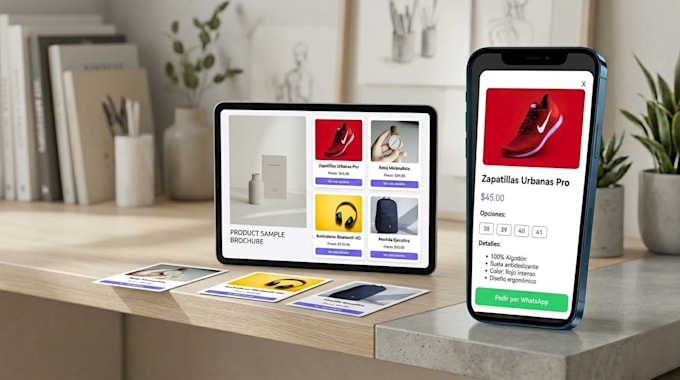 design an interactive digital catalog for whatsapp