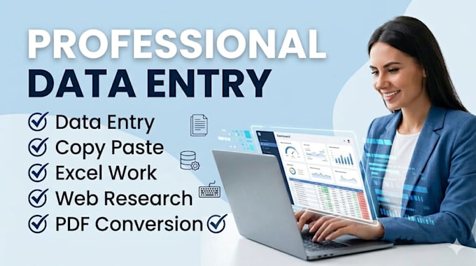 do accurate data entry, copy paste, typing work