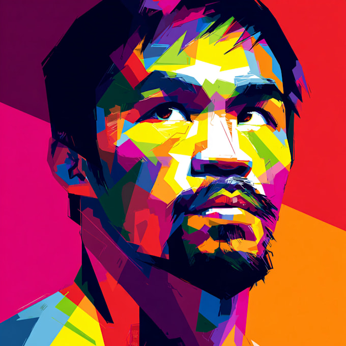 draw wpap pop art sport potrait