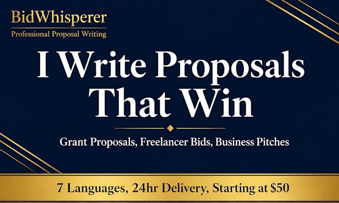 write a winning freelancer bid or business proposal