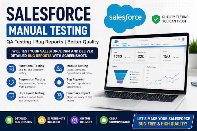 do salesforce CRM manual testing with bug reports