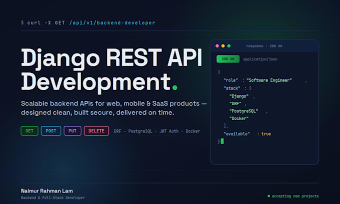 build django rest API with postgresql and authentication