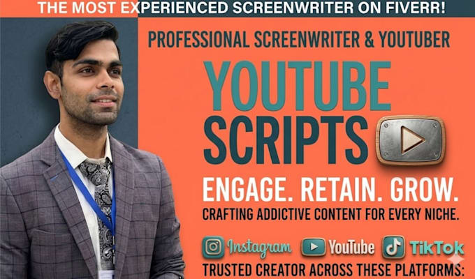 write documentary style youtube scripts and video scripts