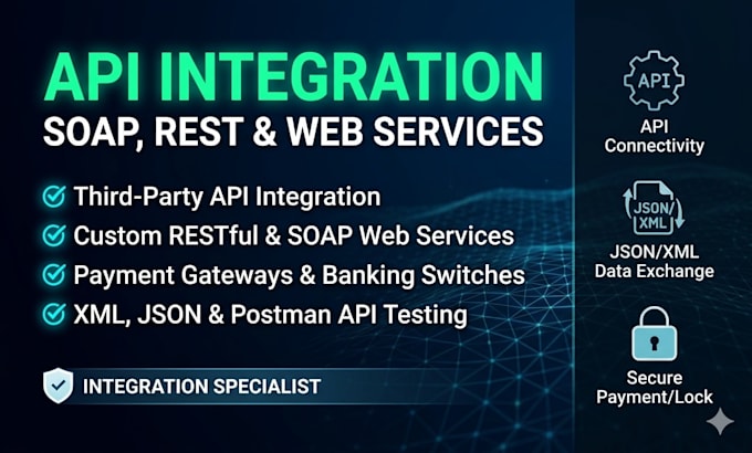 integrate third party apis, rest API and soap web services