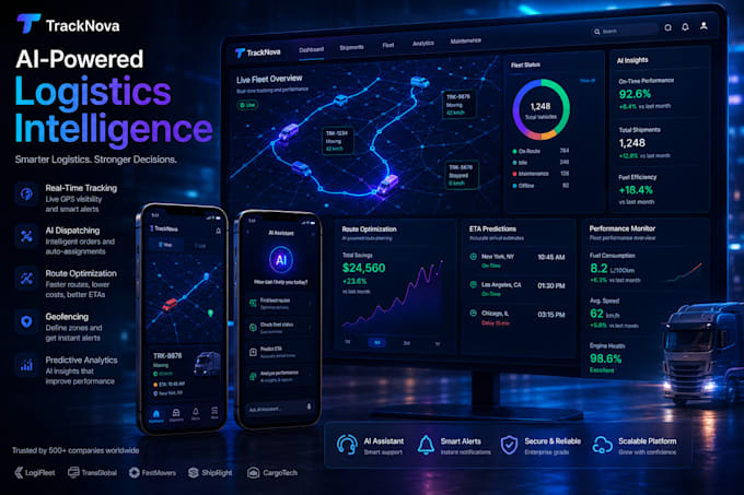 build an ai powered gps tracking app and fleet management mobile app