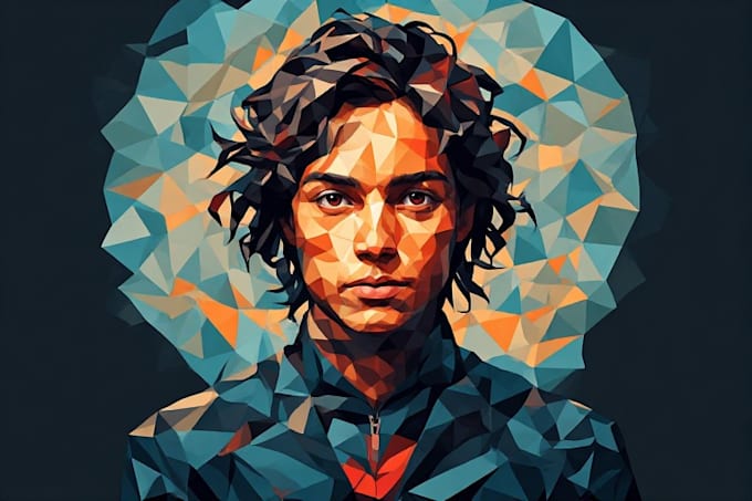 create a professional low poly portrait