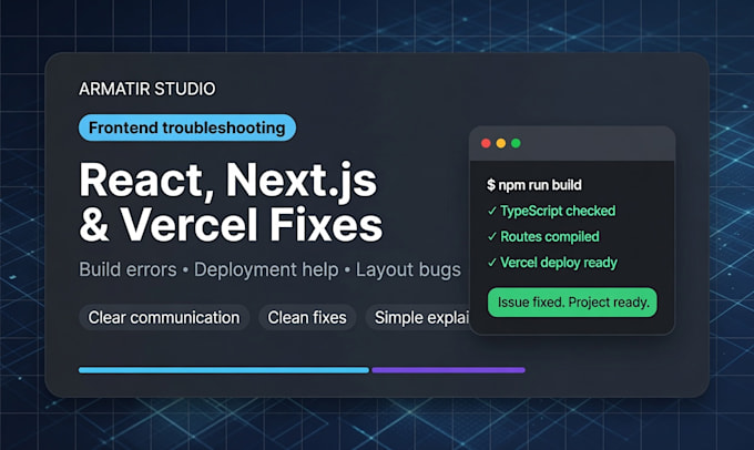 fix your react, java, vercel or website deployment issue