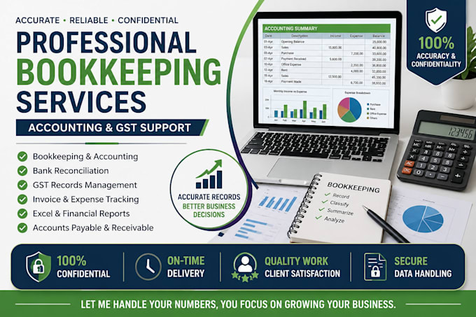provide bookkeeping, accounting and gst support services