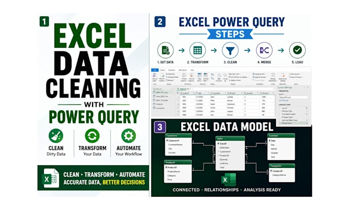 clean and transform data using excel power query