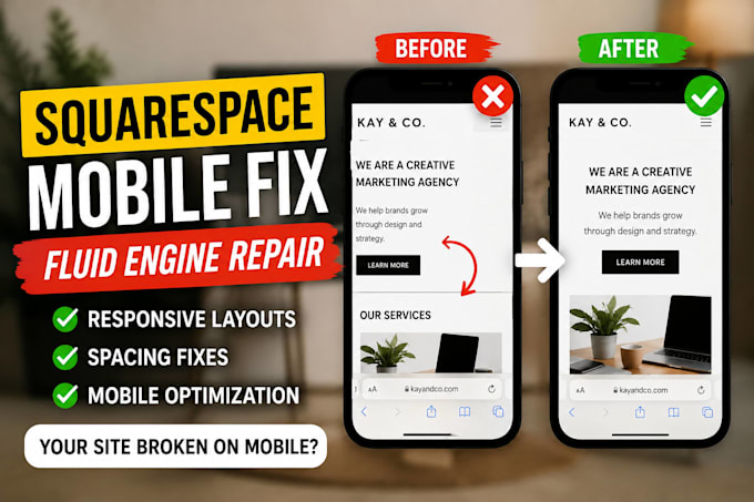 fix squarespace mobile responsiveness and fluid engine layout issues