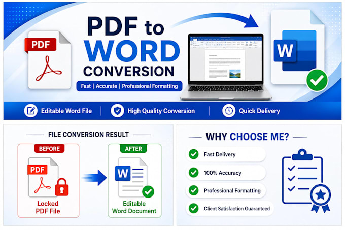 convert PDF to word and do fast typing work