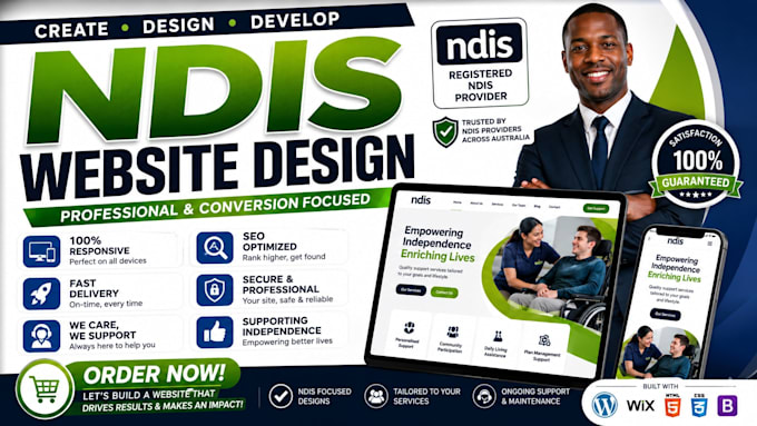 build ndis provider, healthcare and charity wordpress website