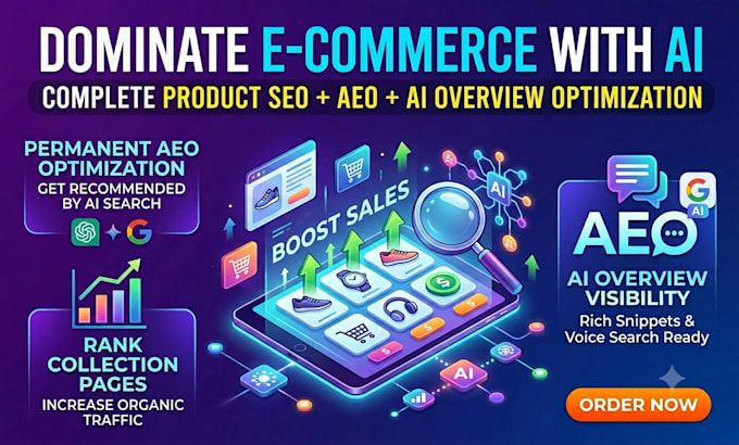 do complete e commerce product SEO aeo and ai overview optimization