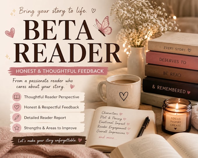 beta read your book and provide honest feedback