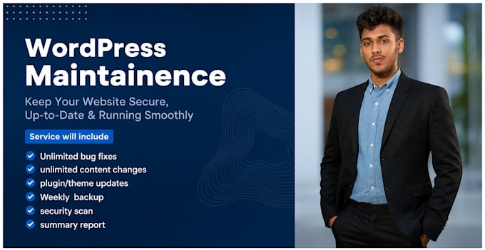 provide unlimited wordpress maintenance, bug fixes, and content updates