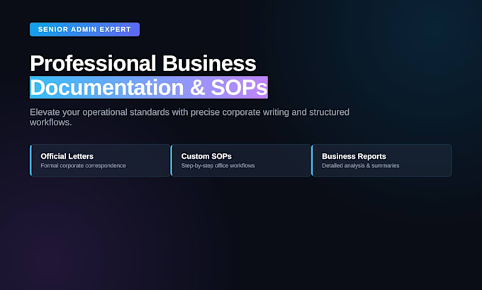 draft professional business documents and office sops