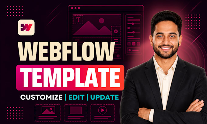customize your webflow template, edit and  update your website