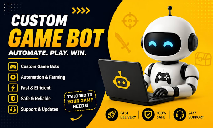 develop game bot, automation bot, ai bot, macro bot, roblox game, pc game