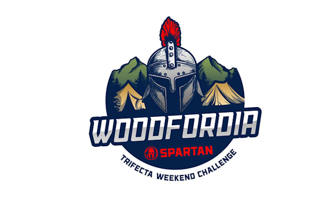 design mascot spartan race location logo