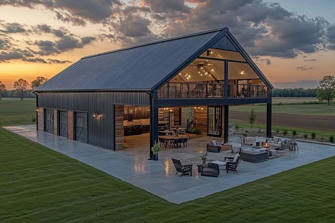 design custom barndominium floor plans and 3d renders