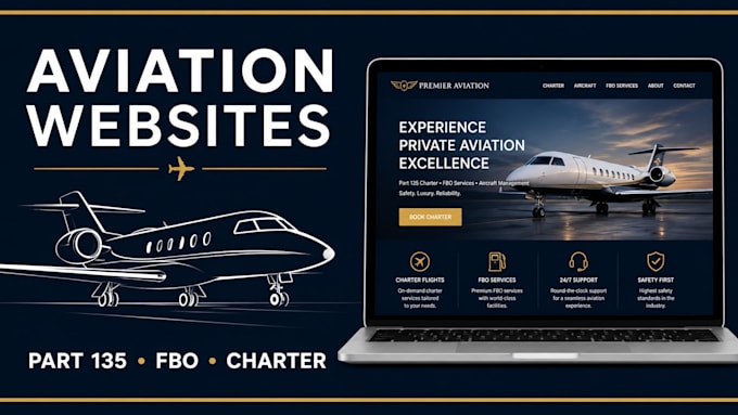 design aviation websites for part 135 operators, fbos, and jet card programs
