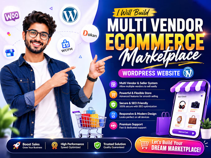 develop multi vendor ecommerce marketplace wordpress website