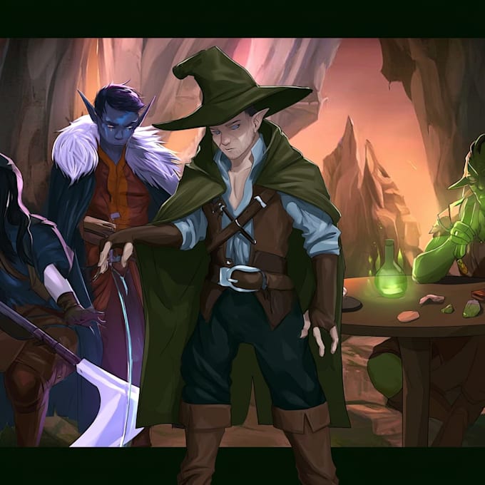 create fantasy character portrait art