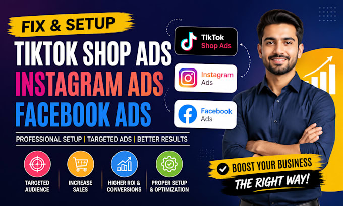 fix optimize manage toktik shop ads instagram facebook ads campaigns set up