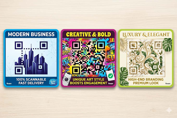 design custom ai qr code and artistic qr code art with logo