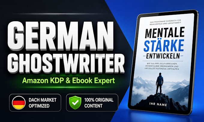 be your german ghostwriter and ebook writer for amazon kdp dach