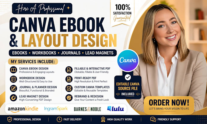 design canva ebook, workbook, journal and lead magnet PDF